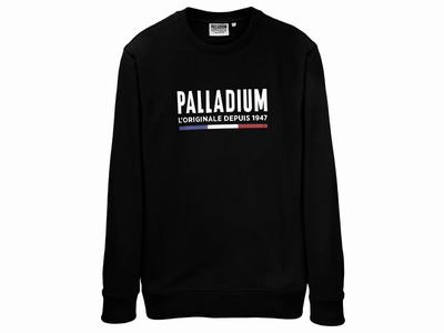 Sudaderas Palladium PALLADIUM CREW NECK2 Mujer Negras | Costa Rica-64291